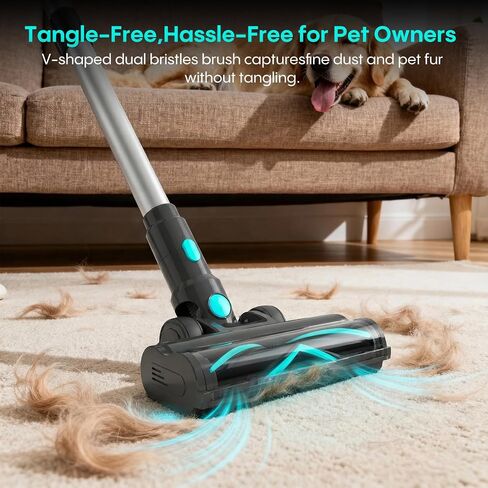 Bagotte Cordless Vacuum Cleaner,65KPa 65Mins Stick Vacuum with Self-Standing,Anti-Tangle Touch Screen LED Display, Detachable Battery Pack, Rechargeable Vacuum Cleaners for Home/Carpet/Pet Hair in Kuwait