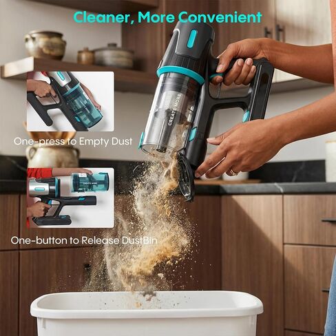 Bagotte Cordless Vacuum Cleaner,65KPa 65Mins Stick Vacuum with Self-Standing,Anti-Tangle Touch Screen LED Display, Detachable Battery Pack, Rechargeable Vacuum Cleaners for Home/Carpet/Pet Hair in Kuwait