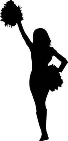 Ranger Products Cheerleader Silhouette 2 Vinyl Decal Car Window Wall Laptop Sticker, Die Cut Vinyl Decal for Windows, Cars, Trucks, Tool Boxes, laptops, MacBook - virtually Any Hard, Smooth Surface in Kuwait