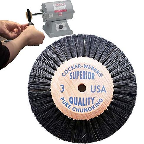 Wood Hub Rotary Wheel Bristle Brush #3 Jewelry Cleaning Deburring Polishing & Finishing in Kuwait