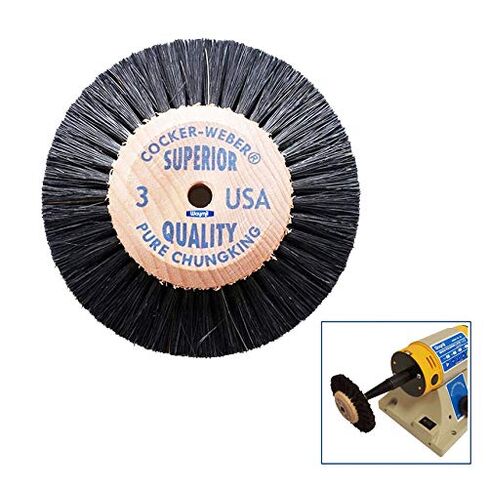 Wood Hub Rotary Wheel Bristle Brush #3 Jewelry Cleaning Deburring Polishing & Finishing in Kuwait