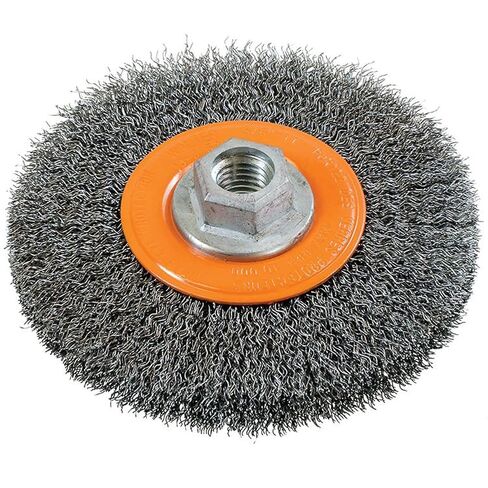 Walter Surface Technologies Crimped Wire Wheel -Steel 5" X 5/8" X 5/8"-11 Max RPM 10,000 in Kuwait