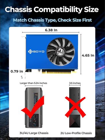بطاقة رسومات SOYO Geforce GT 730 منخفضة المستوى 4 جيجابايت DDR3 128 بت بطاقة فيديو مع HDMI VGA DVI PCI Express x16 1.1 وحدة معالجة الرسومات للمكتب in Kuwait