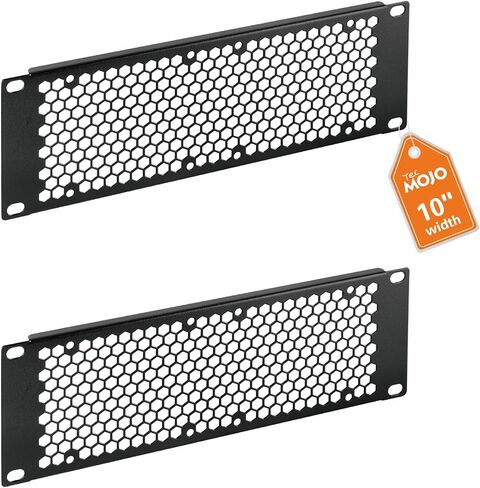 Tecmojo 2 Pack Vented 2U لوحة حواجز رف فارغة ، حشو لوحة تصحيح الصلب لربح الخادم 10 بوصة ، خزانة الشبكة ، مركز البيانات ، مختبرات المنزل ، الأسود in Kuwait