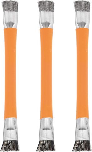MECCANIXITY 3PCS Anti Static Brush, 147mm Dual Head Cleaning Brush for Small Spaces Keyboard Computer PCB Electronic Cleaning Kit, Orange in Kuwait