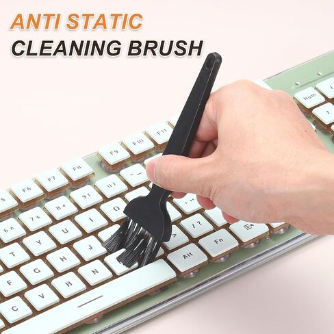 MECCANIXITY 3PCS Anti Static Brush, 147mm Dual Head Cleaning Brush for Small Spaces Keyboard Computer PCB Electronic Cleaning Kit, Orange in Kuwait