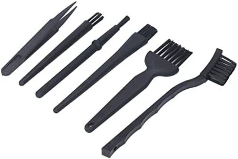 5 Piece Anti Static Brush and Tweezers Cleaning Kit Hard Brushes for Household Appliances Car Interior Electronics Keyboard in Kuwait