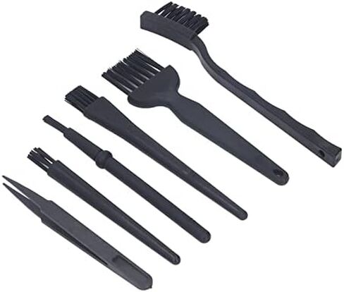 5 Piece Anti Static Brush and Tweezers Cleaning Kit Hard Brushes for Household Appliances Car Interior Electronics Keyboard in Kuwait