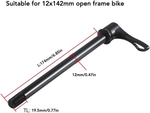 Bike Thru Axle for 12x142mm Hubs - CNC Machined Aluminum Alloy Quick Release Axle with Adjustable Handle, for Mountain & Road Bikes (12x1.5 Thread)‌ in Kuwait