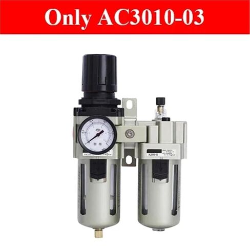 AC2010-02 AC3010-03 AC4010-04 Pneumatic Pressure Regulator Valve Oil Water Separator Manual Drainage for Compressor | Only AC3010-03,Copper filter in Kuwait