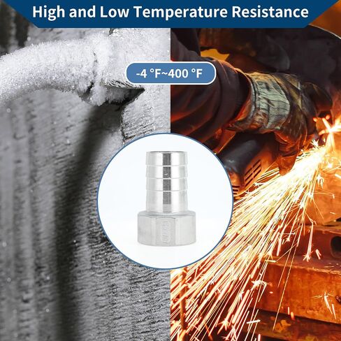 304 خرطوم من الفولاذ المقاوم للصدأ تركيبات بارب 1.5 "OD 1.5" BSPT أنثى الموضوع موصل للهواء الماء النفط الغاز الوقود 2 قطعة لهجة فضية in Kuwait