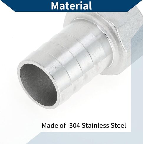 304 خرطوم من الفولاذ المقاوم للصدأ تركيبات بارب 1.5 "OD 1.5" BSPT أنثى الموضوع موصل للهواء الماء النفط الغاز الوقود 2 قطعة لهجة فضية in Kuwait