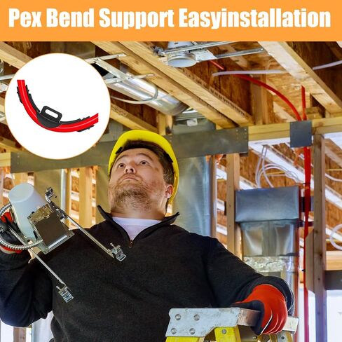 24 قطعة 3/8 "- 1/2" Pex 90 درجة الكوع الأنابيب البلاستيكية الانحناء دعم الأسود Pex تركيبات المشابك حامل الأنابيب 1/2 بوصة in Kuwait