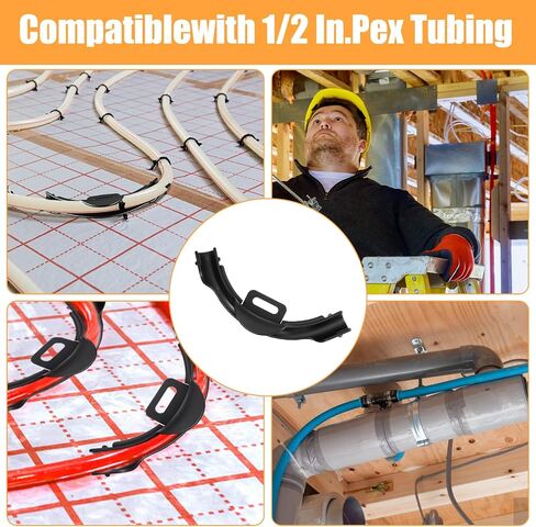 24 قطعة 3/8 "- 1/2" Pex 90 درجة الكوع الأنابيب البلاستيكية الانحناء دعم الأسود Pex تركيبات المشابك حامل الأنابيب 1/2 بوصة in Kuwait