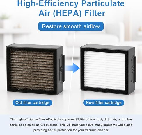 6 Pack 4639161 Filter Replacement for iRobot Roomba E I & J Series i1 i3 i3+ i4 i5 i6 i6+ i7 i7+ i8 i8+ E5 E6 E7 J7 J7+, High Efficiency Vacuum Cleaner Filters Parts with Cleaning Brush in Kuwait