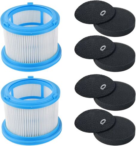 Vacuum Filters Kit compatible with Bissell PowerClean | FurGuard 280W and FurFinder 200W Self-Standing Cordless Vacuum Replacement Parts, Included 2 Filters and 4 Pre-Filter Pads in Kuwait