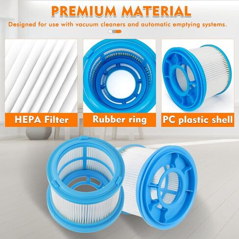 Vacuum Filters Kit compatible with Bissell PowerClean | FurGuard 280W and FurFinder 200W Self-Standing Cordless Vacuum Replacement Parts, Included 2 Filters and 4 Pre-Filter Pads in Kuwait