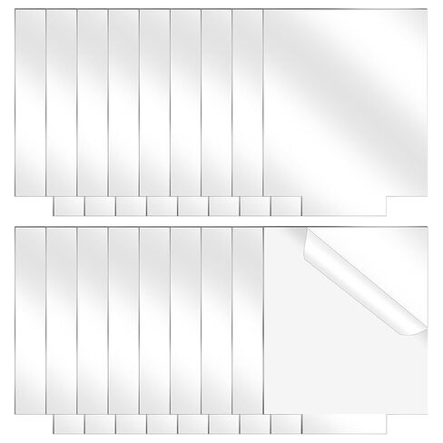 18-Pack Semi-Transparent Acrylic Sheets for LED Light Bases, 5.1" x 5.9" x 0.28" (13cm x 15cm x 7mm), Square Cast Blanks for DIY Laser Cutting Engraving Craft Projects in Kuwait
