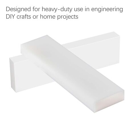 قطعتان من مكعبات بلاستيكية HDPE مقاس 12 × 3 × 1 بوصة، كتلة من البولي إيثيلين الصلبة مستطيلة الشكل باللون الأبيض لمشروعات الأعمال اليدوية وتحسين أرضية المنزل in Kuwait