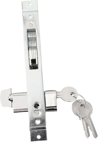 Zinc Alloy Sliding Door Hook Lock with Keys, Security Latch for Kitchen Balcony Glass Doors, Indoor for SURFACE Mount Deadbolt, Fits 35-55mm Thickness, Silver in Kuwait
