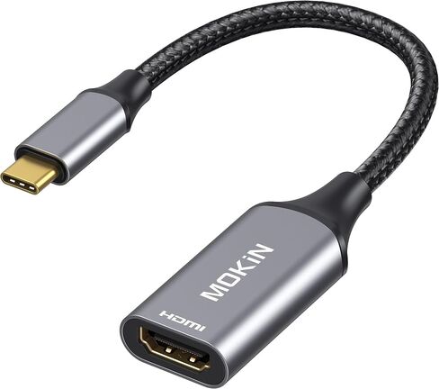 USB C to HDMI Adapter 4K Cable, MOKiN USB-C Type C (Thunderbolt 3) to HDMI Adapter for MacBook Pro 2019/2018, MacBook Air/iPad Pro, Samsung Galaxy S9/S8, Dell XPS 13, Surface Go/Pro 7 More in Saudi Arabia