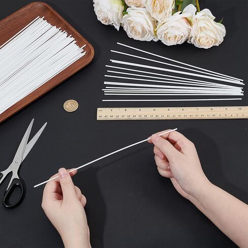 OLYCRAFT 100 قطعة من بلاستيك ABS أنابيب دائرية 9.8 بوصة بيضاء ABS أنابيب مجوفة 2 مم قطر دائري مجوف شريط بلاستيكي قضبان أنبوب ستايرين لصنع النماذج المعمارية لطاولة الرمل DIY in Kuwait