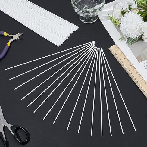 OLYCRAFT 100 قطعة من بلاستيك ABS أنابيب دائرية 9.8 بوصة بيضاء ABS أنابيب مجوفة 2 مم قطر دائري مجوف شريط بلاستيكي قضبان أنبوب ستايرين لصنع النماذج المعمارية لطاولة الرمل DIY in Kuwait