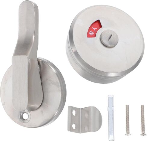 Bathroom Stall Door Lock Indicator Vacant Occupied Privacy Bolt Latch Stainless Steel Partition Lock for Public Restroom Toilet Doors in Kuwait