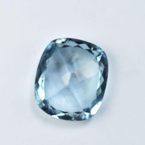 Brazilian Natural Aquamarine Cushion 10 Ct Certified Cushion Cut Loose Gemstone in Kuwait