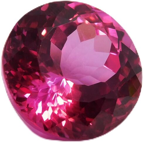 22.52 Ct Natural Pink Sapphire Round Cut CERTIFIED Ring Size Loose Gemstone-W in Kuwait