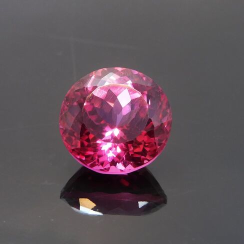 22.52 Ct Natural Pink Sapphire Round Cut CERTIFIED Ring Size Loose Gemstone-W in Kuwait