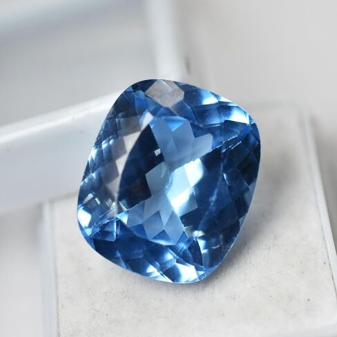 Certified 10.4 Ct Natural AAA+ Ceylon Blue Sapphire Cushion Cut Genuine Gemstone in Kuwait