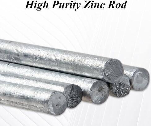 قضيب زنك عالي النقاء، قطر القضيب المعدني 16-35 مم، الطول 300 مم لأبحاث التجارب العلمية DIY الهوايات الحرفية، القطر 35 مم in Kuwait