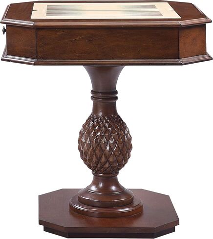 Reversible Chess Checker Game Table w/Game Tray (Chess Fingures Not Included),Exquisite and Practical, Smooth，with Drawer (Walnut) in Kuwait