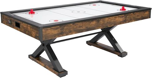 VEVOR 84" Air Hockey Table, Indoor Arcade Table Gaming Set with 2 Pushers, 2 Pucks, Electronic Scorer, X-Shaped Legs & High-Powered Blower, Air Powered Hockey Game Table for Family Game Room Office in Kuwait