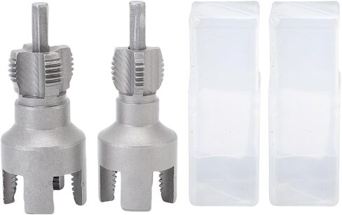 Fafeicy Internal External Pipe Threading Tool, 40Cr Alloy Steel, Double Function 1/2in 3/4in Thread Cutter for Home Repair and Outdoor Use in Kuwait