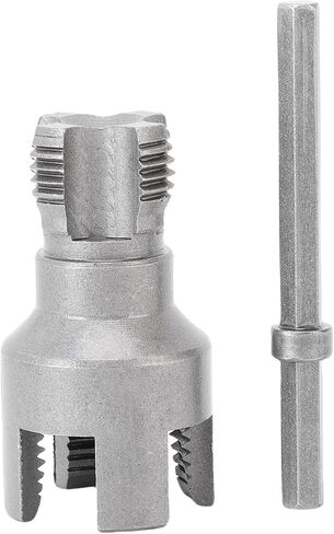 Fafeicy Internal External Pipe Threading Tool, 40Cr Alloy Steel, Double Function 1/2in 3/4in Thread Cutter for Home Repair and Outdoor Use in Kuwait