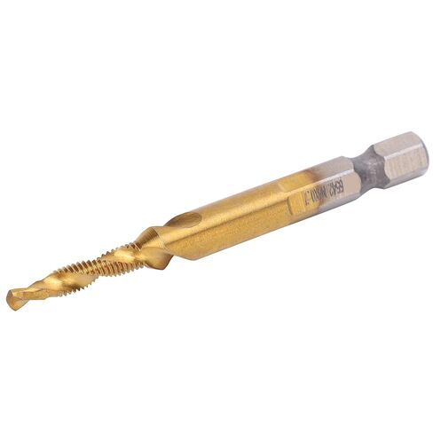 10pcs M4 HSS Screw Tap Kit, High Speed Steel Thread Tap with Coating, 3.3mm Hex Shank Drill Bits for Carbon Steel Aluminum Copper, Internal Chip Removal Tapping in Kuwait