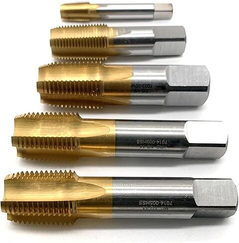TIN HSS Tapered Pipe thread Tap G RC G1/8 G1/4 G3/8 RC1/2 G5/8 RC3/4 american Pipe screw taps NPT1/8 1/4 3/8 1/2 5/8 3/4(NPT3l4-14 1PCS) in Kuwait