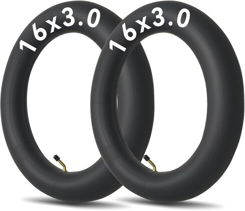 2-Pack 16x3.0 الأنبوب الداخلي 16x3.25 E-Bike Tube سكوتر كهربائي أنبوب الإطارات | مع صمام عازمة in Kuwait
