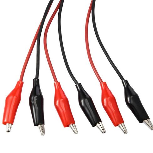 5 Pairs Dual Red & Black Test Leads with Alligator Clips Jumper Cable 16GA Wire in Kuwait