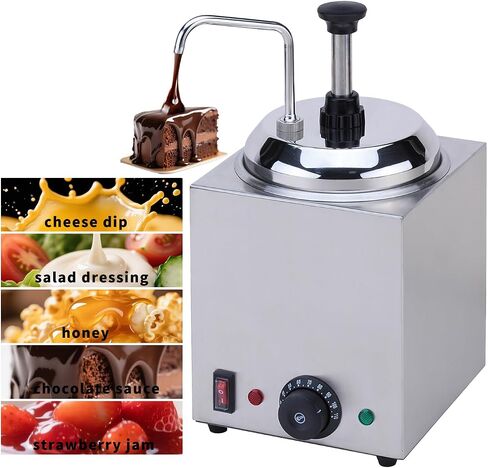 SNICE Commercial Hot Cheese Dispenser, Stainless Steel, Temperature Control Warmer Machine for Butter, Chocolate, Caramel, Fudge with Pump in Kuwait