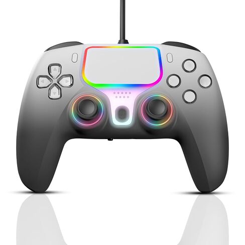 NBCP Wired Controller 2 Pack for PS5 & PC–Hall Effect Triggers | 6-Axis Gyro,Turbo Function,Dual Vibration,Wired Gamepad for PlayStation 5,Windows PC,Steam (White,2 Pack) in Saudi Arabia