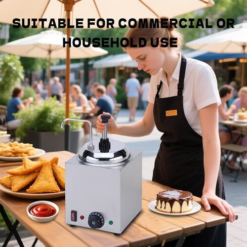 SNICE Commercial Hot Cheese Dispenser, Stainless Steel, Temperature Control Warmer Machine for Butter, Chocolate, Caramel, Fudge with Pump in Kuwait