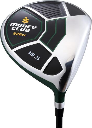 Green Money Club Driver عالي الإطلاق ضخم 520 سم مكعب 12.5 درجة حجم الرأس للرجال طويل القامة بالإضافة إلى 1 بوصة فوق الطول القياسي يستخدم اليد اليمنى فقط للجولف للكبار عمود جرافيت مرن in Kuwait