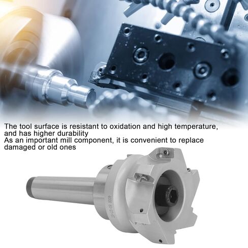 Milling Cutter Holder Set, MT3 FMB27 Face Mill with BAP 400R 80 27 6T Cutter, 1604APMT Inserts, High Density 40CR Material, Sturdy Coating, Fastening Design for Precise Milling in Kuwait