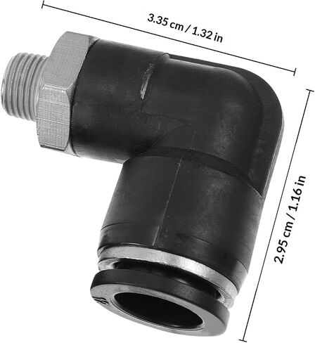 Totority Stainless Steel Air Connector 2pcs L Shape Pneumatic Tube Fittings Two Way Quick Connect Fitting Easy to Install and Disassemble for Industrial Air Hose Applications in Kuwait