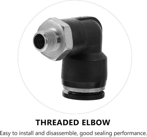 Totority Stainless Steel Air Connector 2pcs L Shape Pneumatic Tube Fittings Two Way Quick Connect Fitting Easy to Install and Disassemble for Industrial Air Hose Applications in Kuwait
