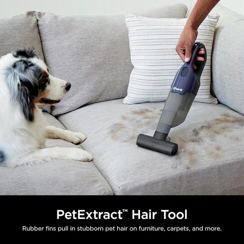 مكنسة Shark CH701 Cyclone PET المحمولة مع شعر PetExtract، أداة شقوق 8 بوصة، شفط فائق السرعة، أزرق داكن/رمادي (متجدد) in Kuwait