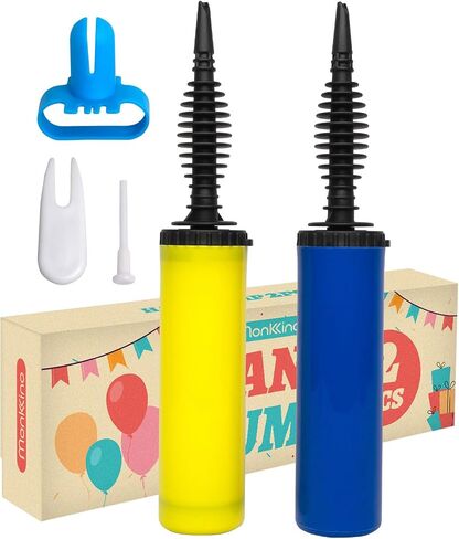 Balloon Pump, Effortless High-Volume Hand Pump for Yoga Balls, Dual-Action Balloon Inflator for Quick Inflation, Ergonomics Durable Air Pump with Tools for Party Decorations, Exercise Balls in Saudi Arabia